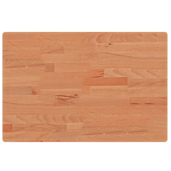 vidaXL bordplade 60x40x2,5 cm rektangulær massiv bøgetræ