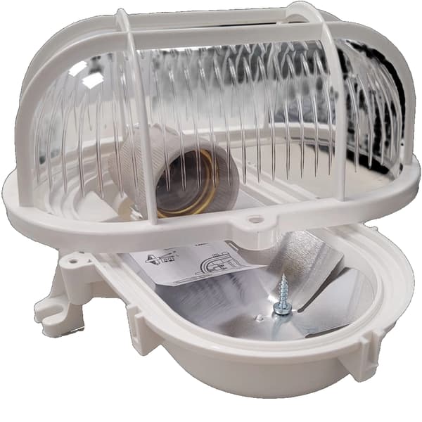 Kanalväggbelysning med plastnät grå E27 240V