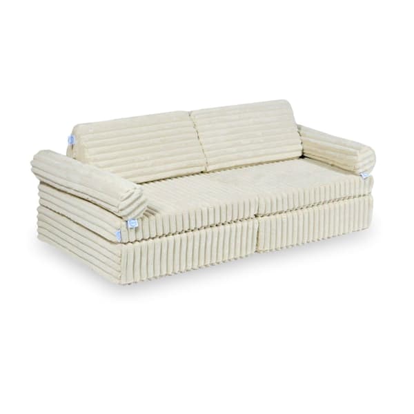 Montessori Comfort Waffle Beige Mini Leksoffa