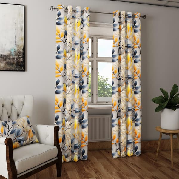 Gardin med snørehuller print 289