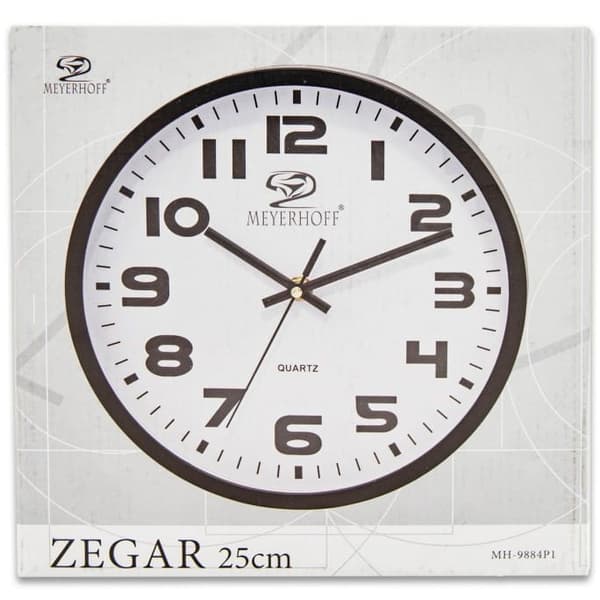 25 cm analog kvartsväggklocka MH-9884P1