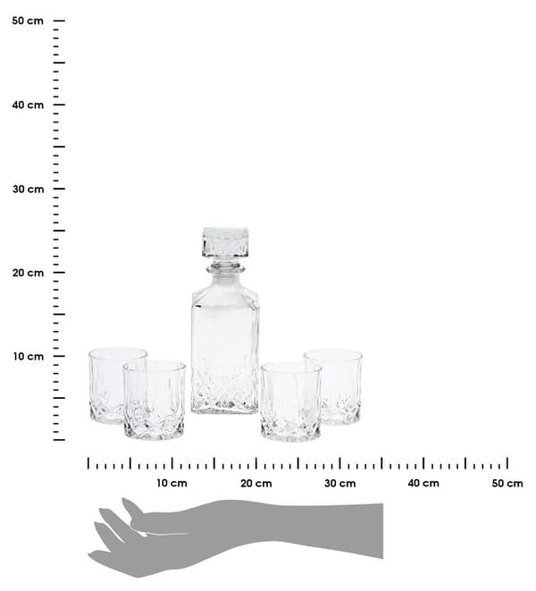5-delt cocktail- og whiskysæt