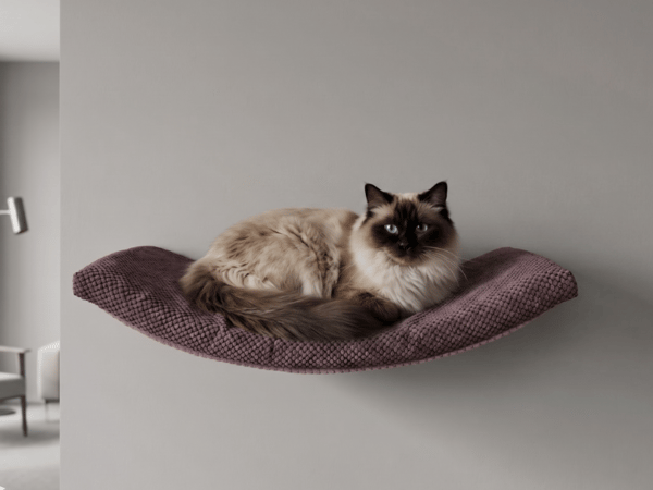 Arc metall katthylla 75cm mörk choklad