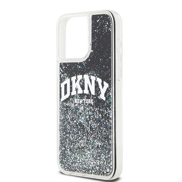 DKNY Liquid Glitter Big Logo-cover til iPhone 13 Pro Max, sort