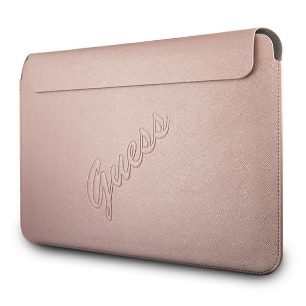 Guess Sleeve Saffiano Script Laptoptaske/Etui op til 13", Lyserød