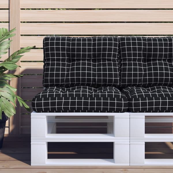 vidaXL pallehynder, 2 stk., sort ternet stof