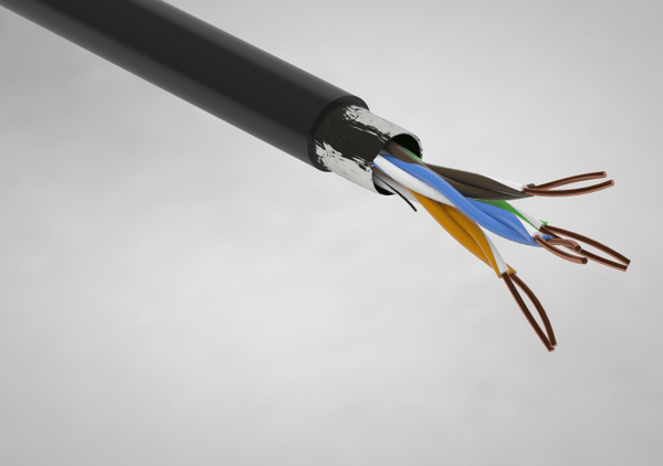 Netværkskabel 5e Twisted Pair FTP Udendørs 4x2x0.50 1m