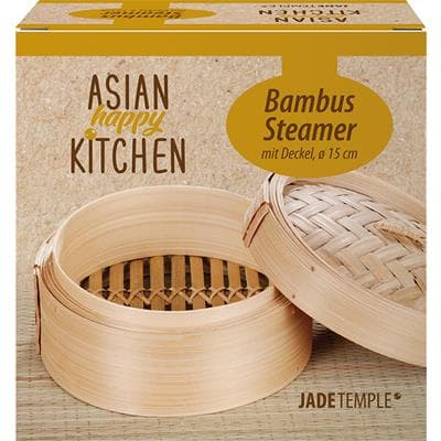 Rund ångkokare i bambu 15cm - Asian Happy Kitchen