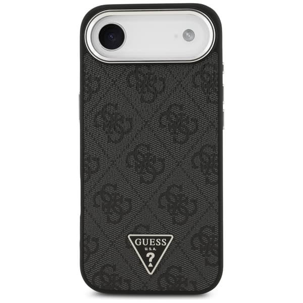 Guess 4G Triangle Logo MagSafe-etui til iPhone Air, sort sølv