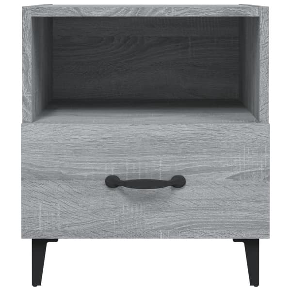 vidaXL Sängbord, set om 2, grå Sonoma Ek, träbaserat material