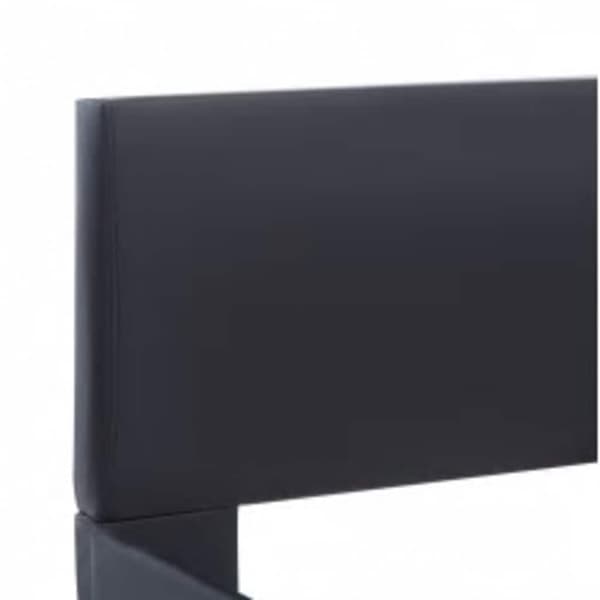 vidaXL sengestel med LED sort kunstlæder 140 x 200 cm