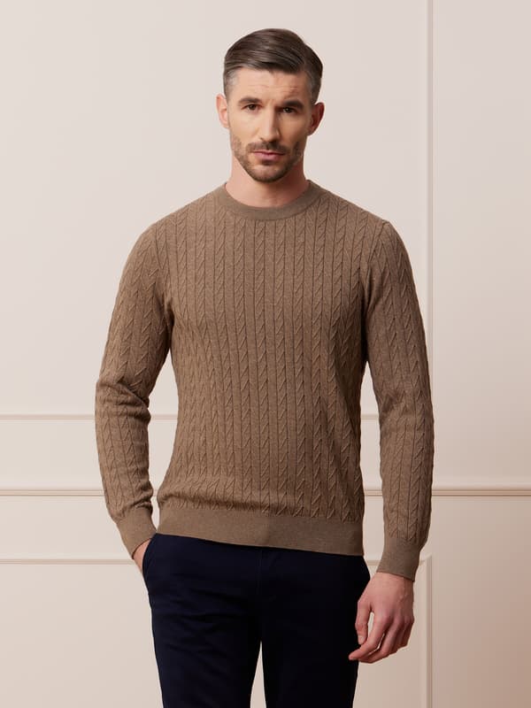BEIGE SNEEM TRØJE XXL