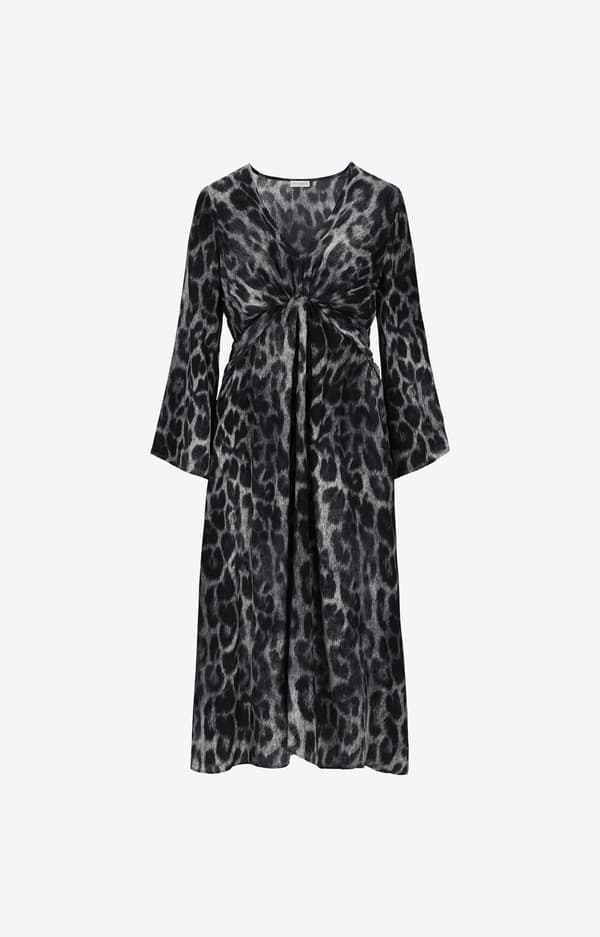 Leopardmönstrad klänning 40