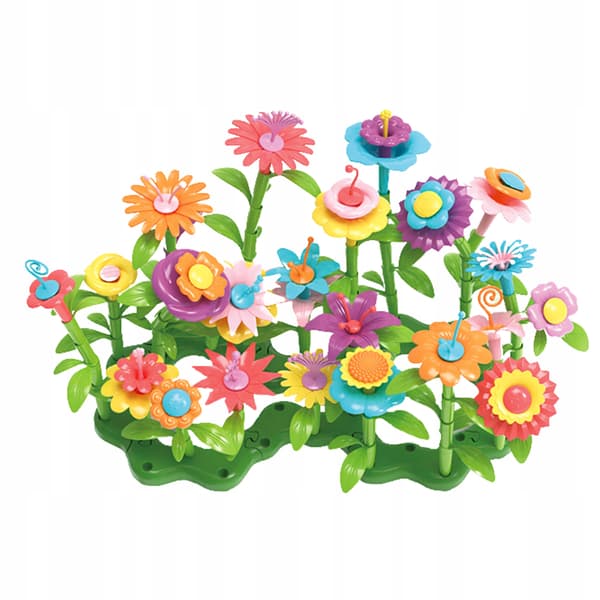 Sæt med byggeklodser, blomster, have, 141 stk., blomster, sjov, gartner