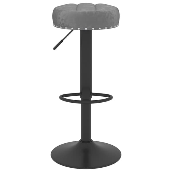 vidaXL Barstolar, set om 2, mörkgrå, klädda i sammet