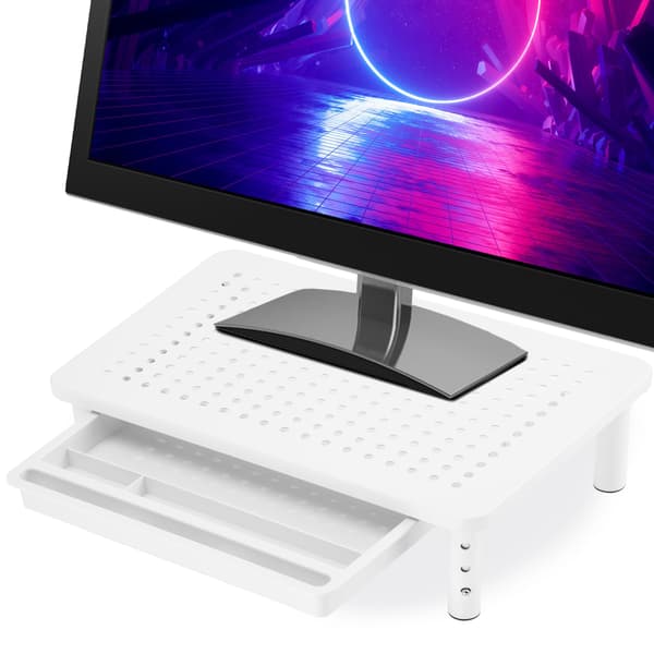 NANKIN vitt laptop-skärmstativ + låda