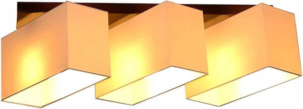 Loftlampe i træ, Milano, brun creme