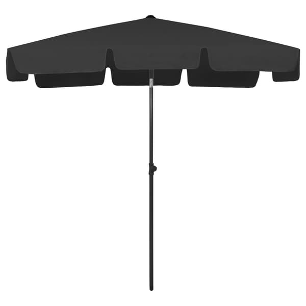 vidaXL strandparasol, sort, 200x125 cm