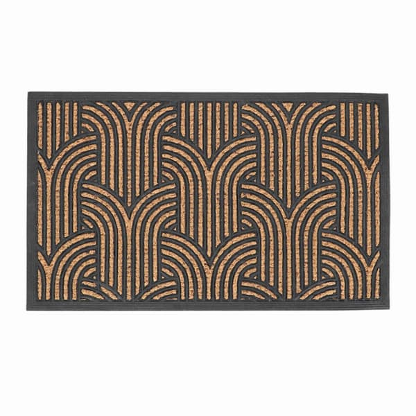 Art deco-dørmåtte af kokosfiber
