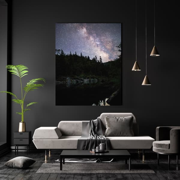 Lærredstryk Rummet Stjernehimmel 50x80