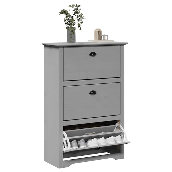 vidaXL Kenkäteline, BODO, Harmaa, 80x35x118 cm