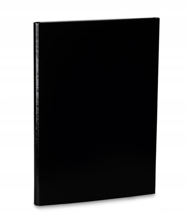 A4 2CM SORT LODRET MAPPE MED VELCRO