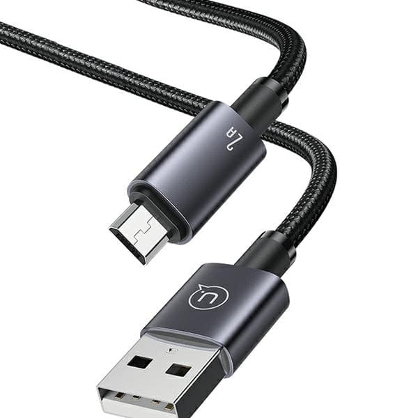 USAMS USB-A - Micro-USB 2A -kaapeli 1,2 m, pikalataus, teräs
