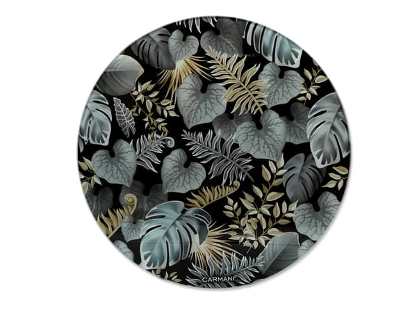 Carmani, glastavla 30cm - Blommor