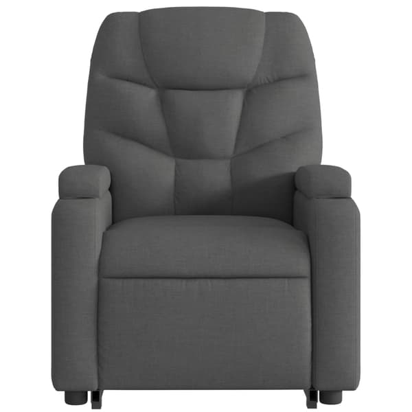vidaXL Lyftbar massagefåtölj mörkgrå tyg