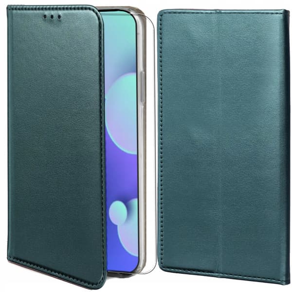 Flipfodral för Samsung a50 Grönt + 9H GLAS