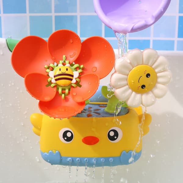 Babyshower blomstervandlegetøj med sugekopper
