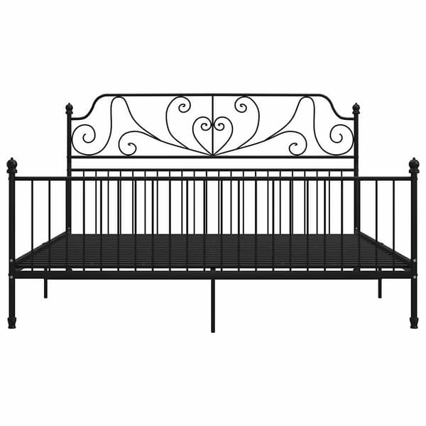 vidaXL sengestel sort metal 200 x 200 cm
