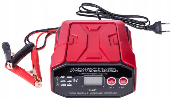 Bilbatteriladdare 24V 12V 30A AGM START-STOPP