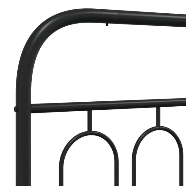 vidaXL metalsengestel med hovedgærde sort 90x190 cm