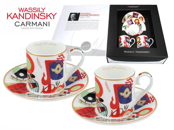 Carmani, 2x espressokoppar - Wassily Kandinsky/Muserna