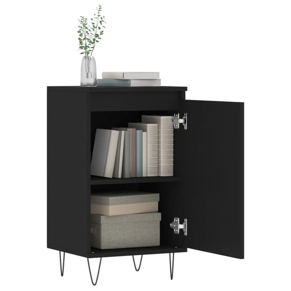 vidaXL skabe, 2 stk., sorte, 40x35x70 cm, træbaseret materiale