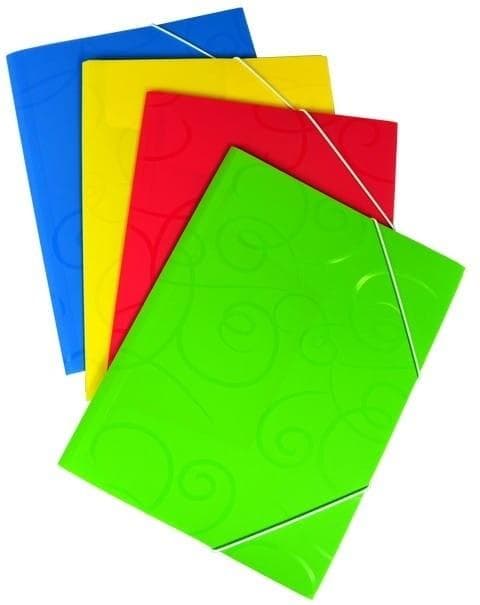 A4 plastmappe med elastik MIX