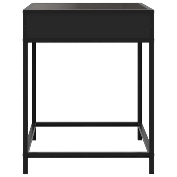 vidaXL Infinity LED natbord sort 40x40x51 cm