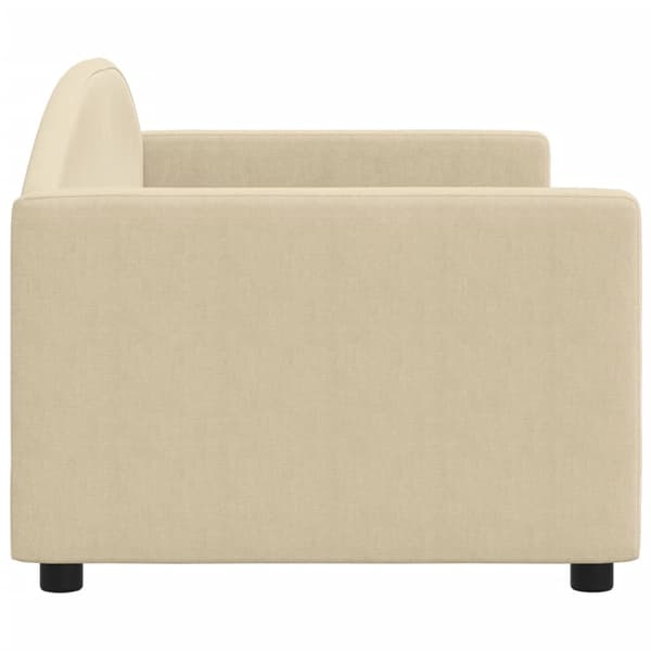 vidaXL Bäddsoffa krämfärgad 80x200 cm tygklädd