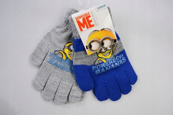 2 kpl lasten neulekäsineitä, Minions D095W