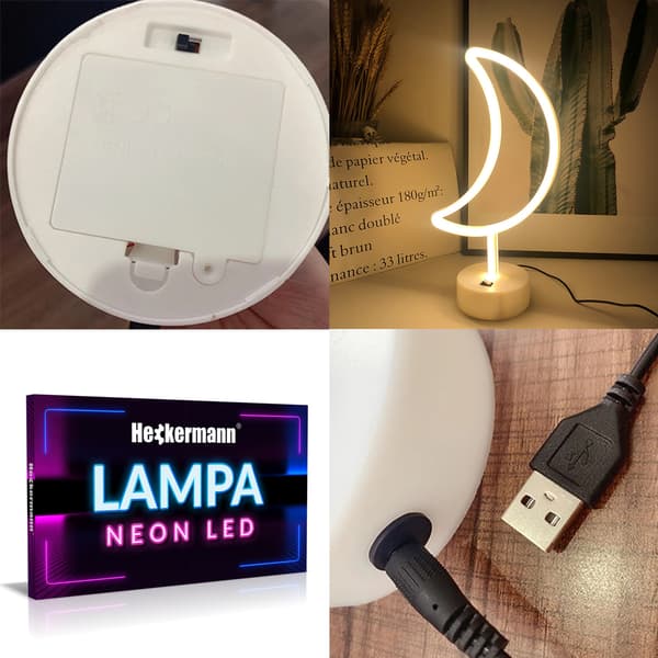 Heckermannin seisova LED-neonmainos PUOLIKUU