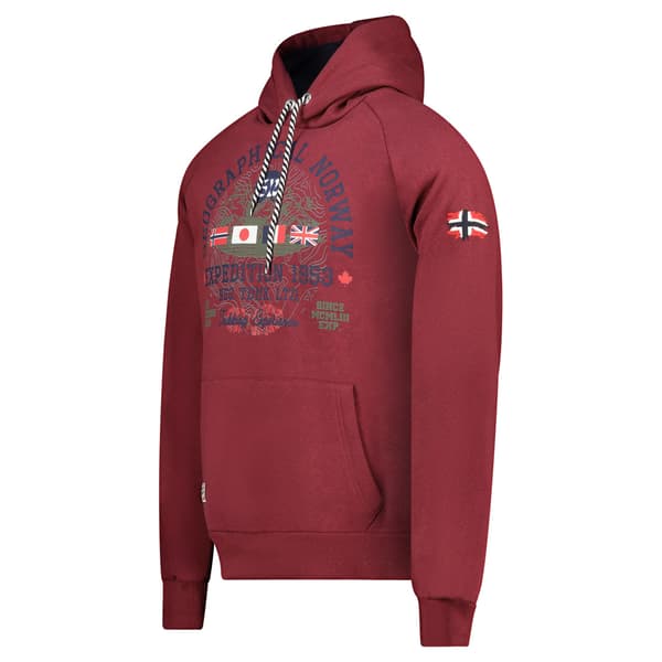 Geographical Norway GEXPE Burgundy DB herrtröja vinröd L