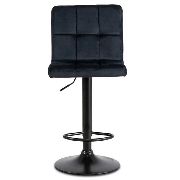 Klädd barstol NERO svart sammet modern