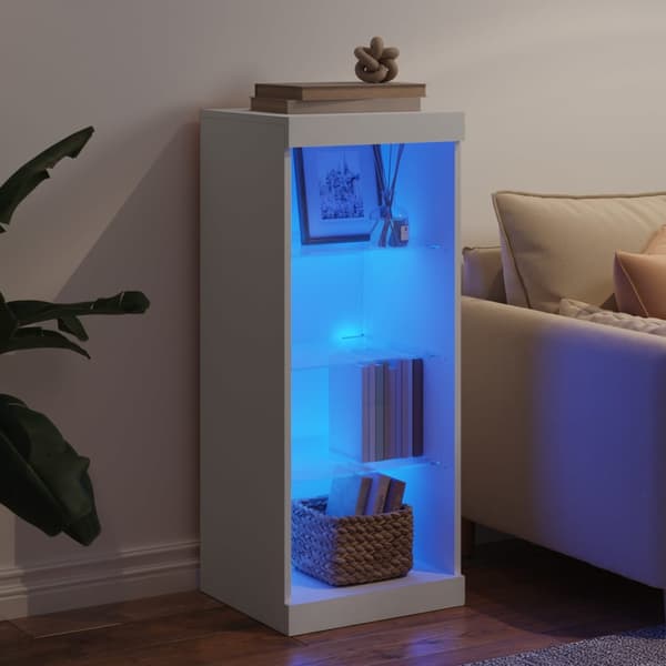 vidaXL LED-skåp vit 41x37x100 cm
