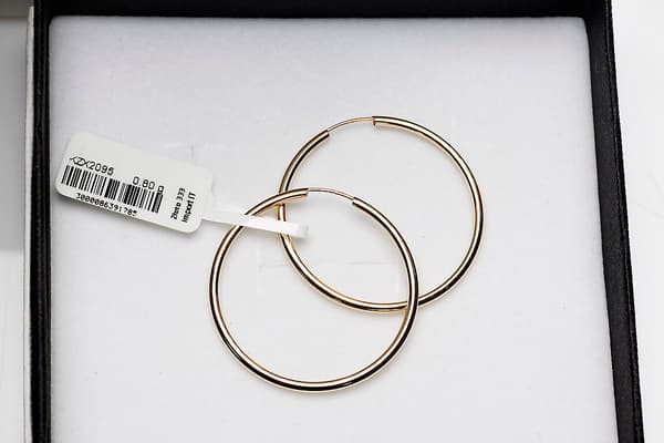 Guld hoop øreringe 3 cm prøve 333