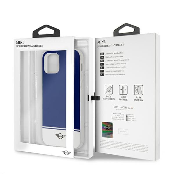 Mini Stripe Collection-skal till iPhone 12 Pro Max, marinblå