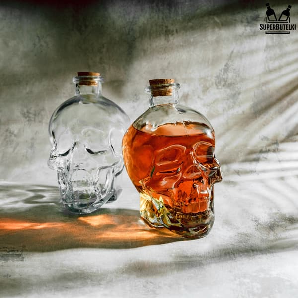 Glaskanna - dödskalle 750 ml