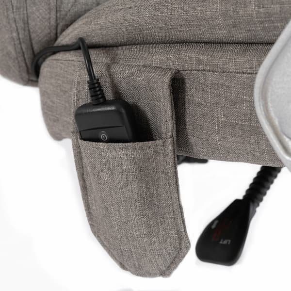 GIORGIO snurrande massagestol med värmefunktion, modern grå