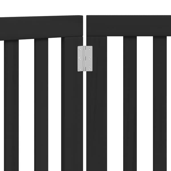 vidaXL foldbar hundegitter, 3 paneler, sort, 150 cm