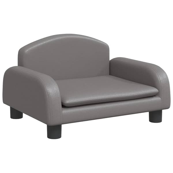 vidaXL børnesofa, grå, 50x40x30 cm, kunstlæder